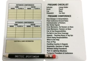 umpires pregame checklist